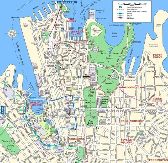 Plan du centre ville de Sydney
