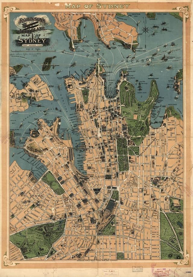 Plan historique de Sydney